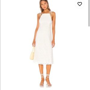 Revolve Ivory lace midi dress - never worn!